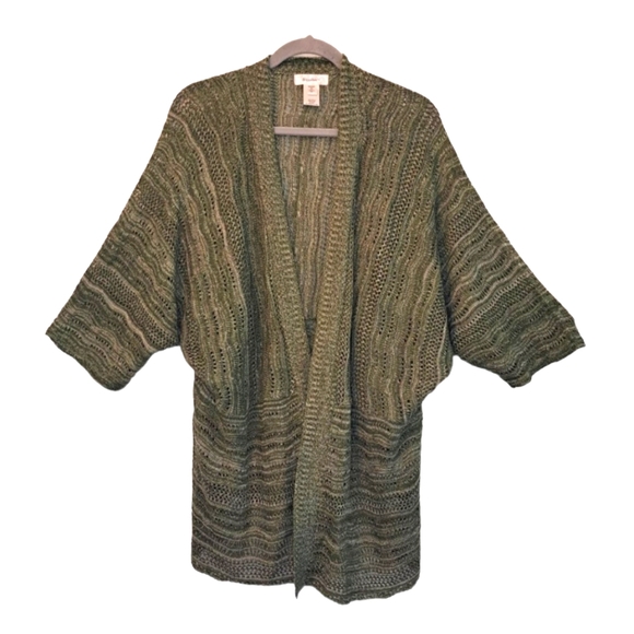 Dressbarn Short Sleeved Dolman Open-Weave Cardigan Plus Size 3X - Picture 1 of 5